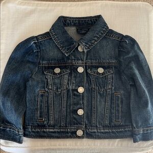 18-24 Month Baby GAP Dark Blue Kids Jean Jacket with Minnie Mouse Embroidery NWT